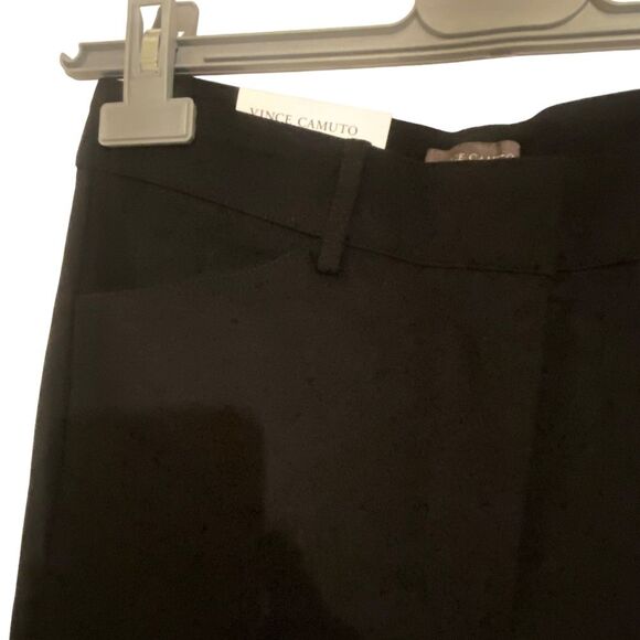 Vince Camuto slim leg straight through hips sits below waist black pants NWT 0 - Picture 9 of 11